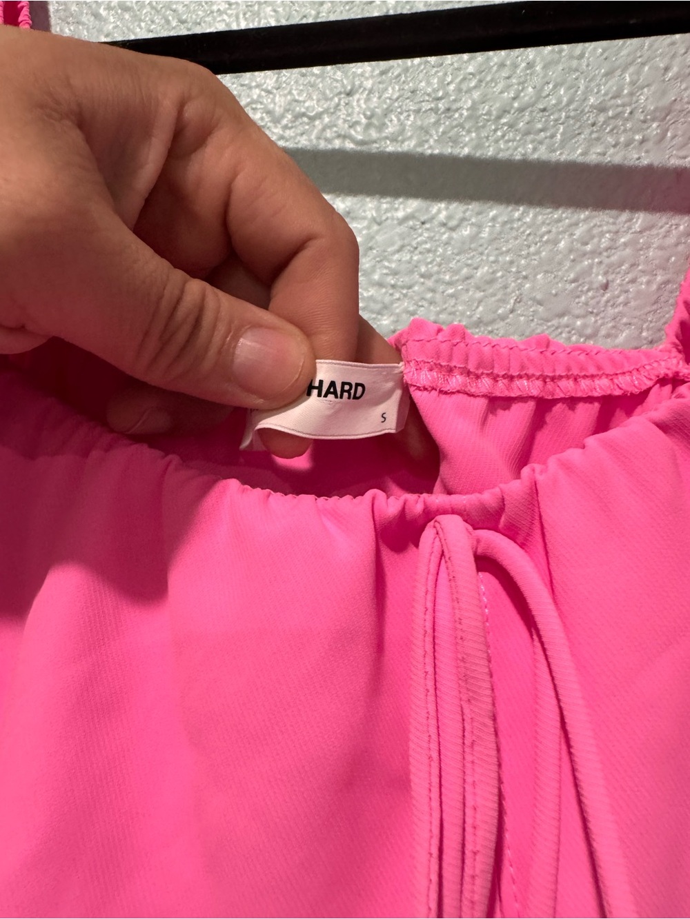 Amanda Uprichard Ali Romper Hot Pink Off-Shoulder Dress - Picture 3 of 9